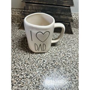 Rae Dunn I Love Dad Ceramic Coffee Mug White